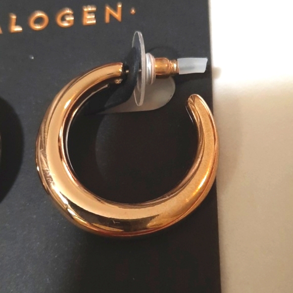 Halogen Gold Hoop Earrings NWT - Picture 3 of 6